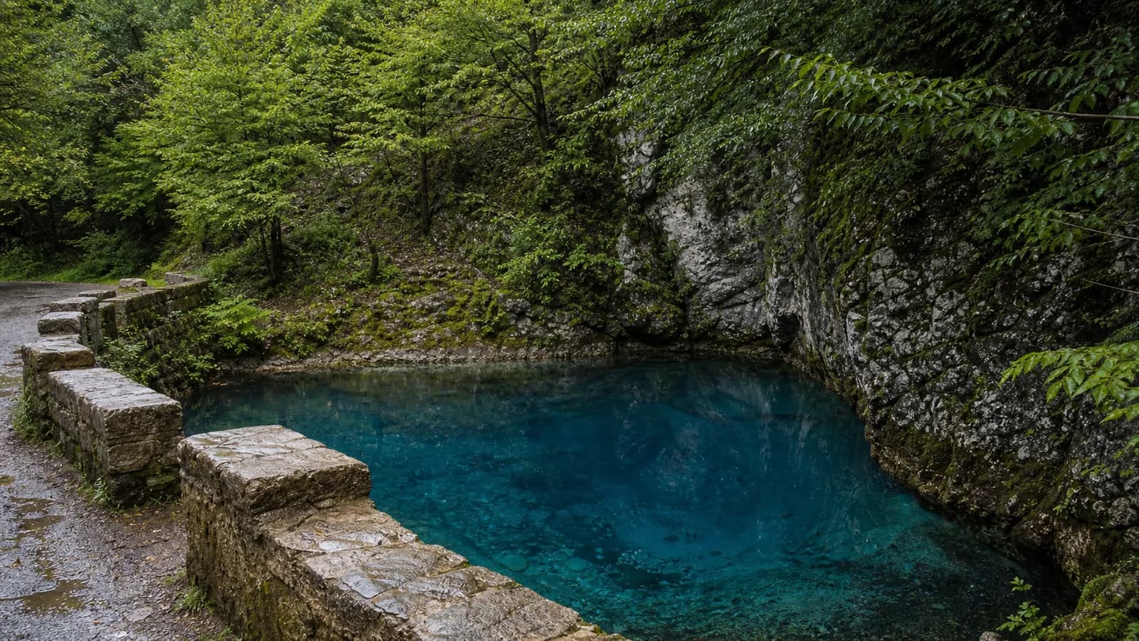 Blue Lake on the Ritsa Road