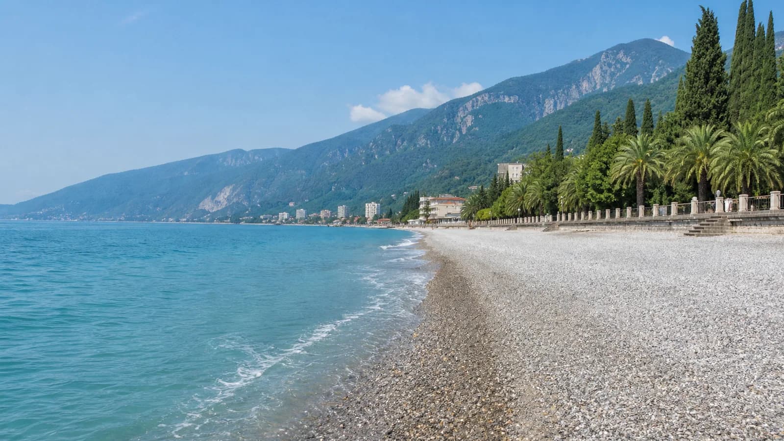 Gagra Central Beach Shoreline