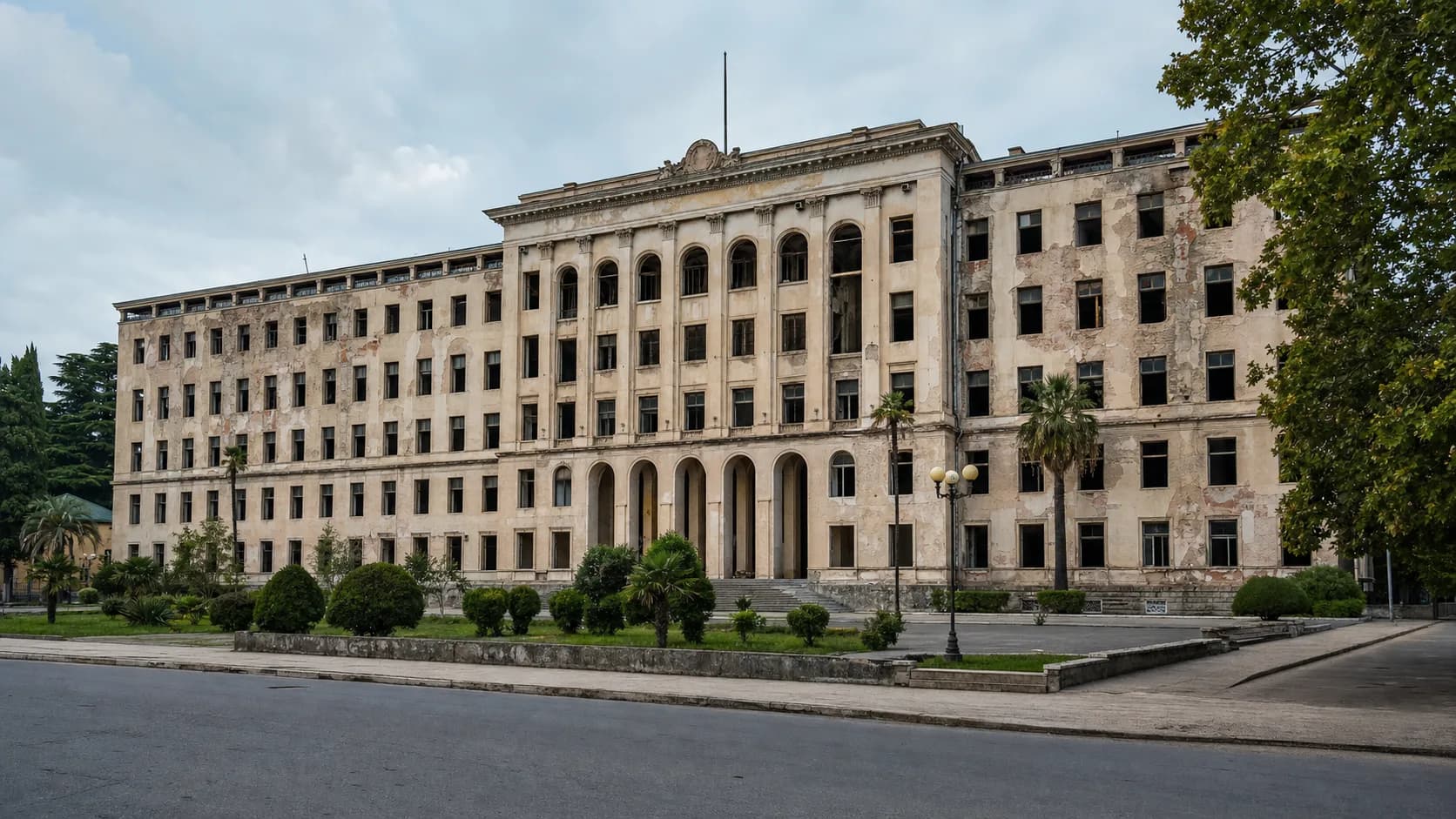 Government House Sukhum Weathered Facade