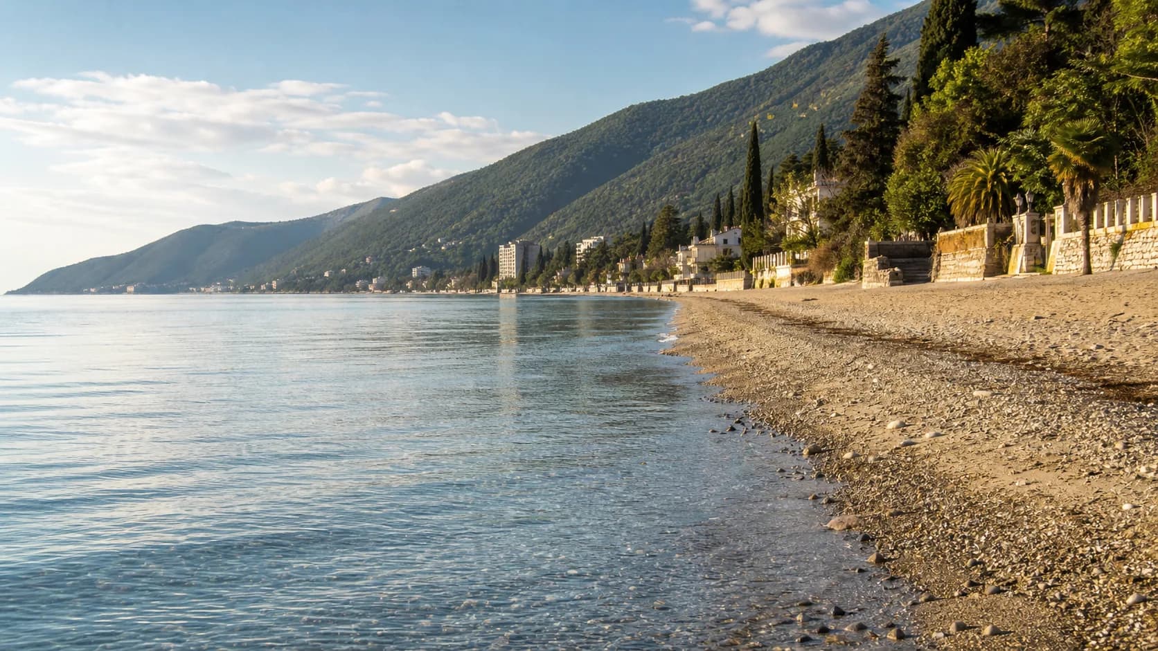 Old Gagra Beach Quiet Shore