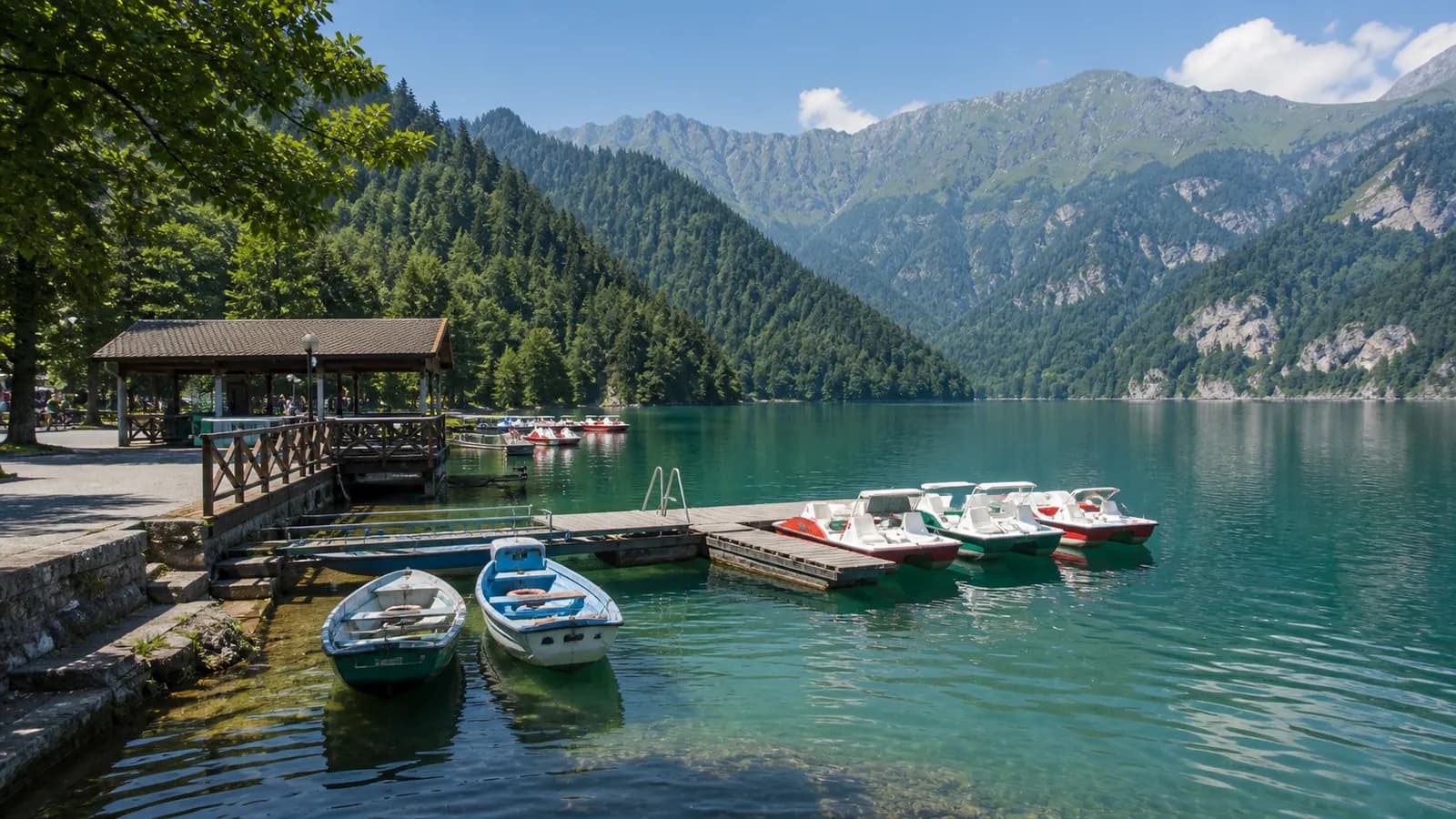 Lake Ritsa Boat Station Dock