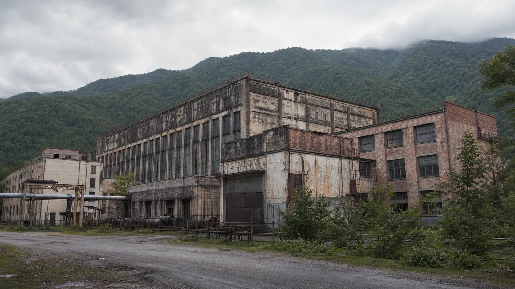 Tkvarcheli GRES Industrial Facade
